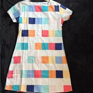 MISSLOOK Blue Green A-Line Midi Dress